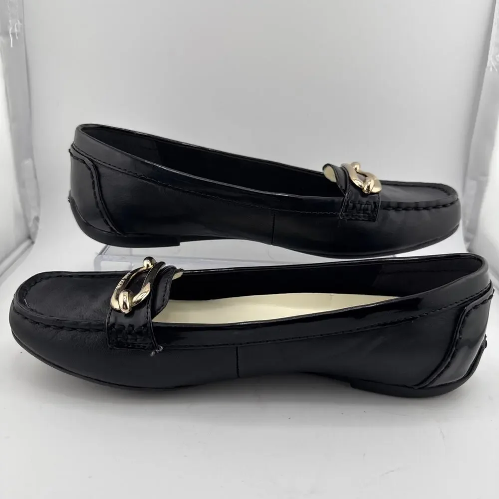 Anne Klein Women's Noris Black Leather Loafer‎ Flat Size 7.5 M NWB - Picture 6 of 11